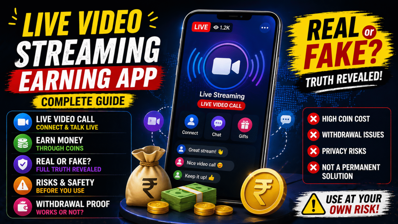 Live Video Streaming & Earning App – Full Guide | Real or Fake?